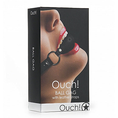 Ouch Ball Gag with Leather Straps