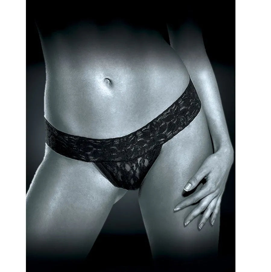 String À Taille Basse Avec Micro-Stimulateur Vibrateur Télécommandé