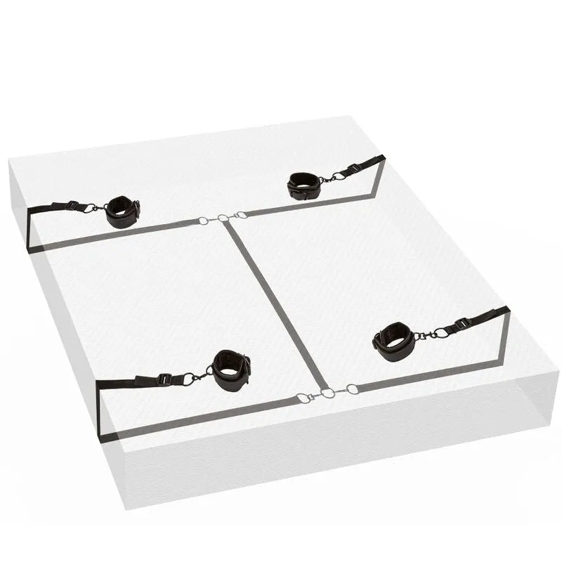 Système De Retenue Bdsm Sous Matelas Cuir Végétalien