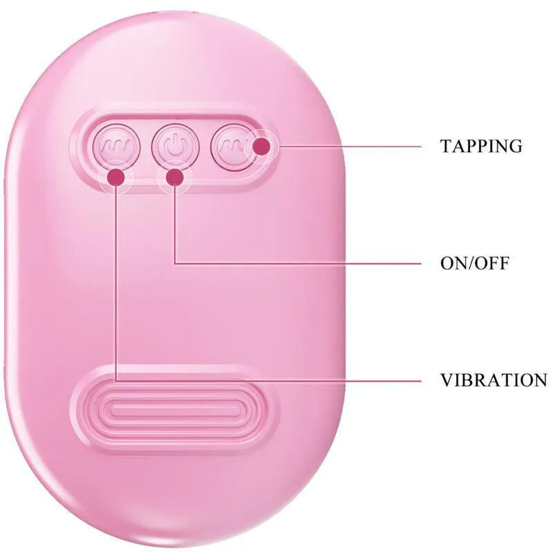 Œuf Vibrant Rechargeable Rose Avec Stimulateur De Tapotements