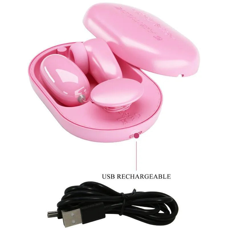Œuf Vibrant Rechargeable Rose Avec Stimulateur De Tapotements