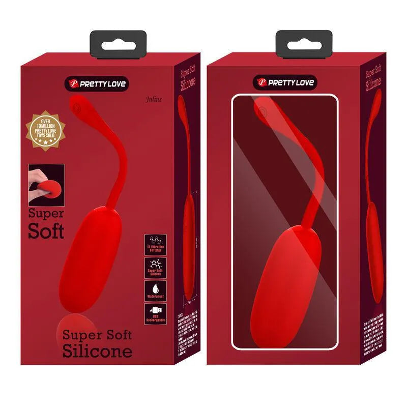 Œuf Vibrant Rouge Rechargeable En Silicone