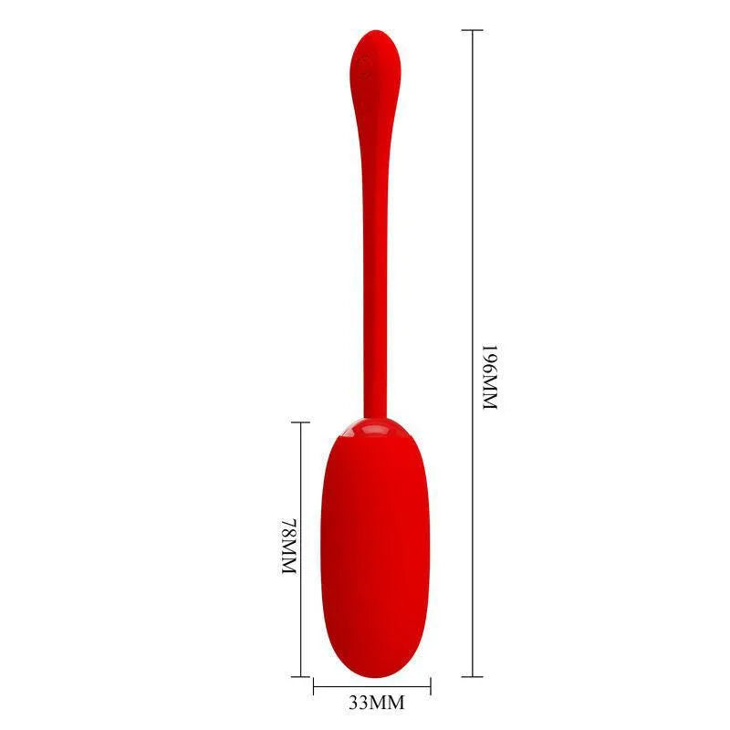 Œuf Vibrant Rouge Rechargeable En Silicone