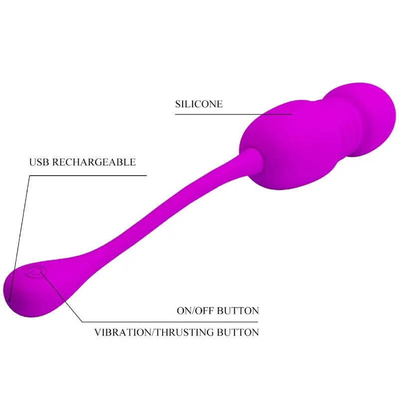 Œuf Vibrant Silicone Rechargeable Violet 12 Modes