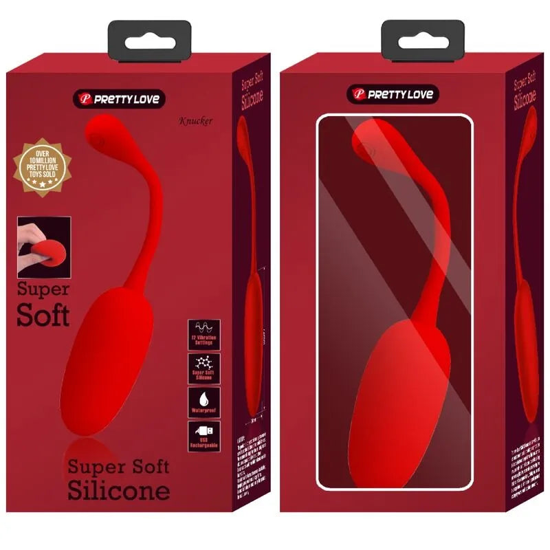 Œuf Vibrant Silicone Rouge Rechargeable 12 Fonctions