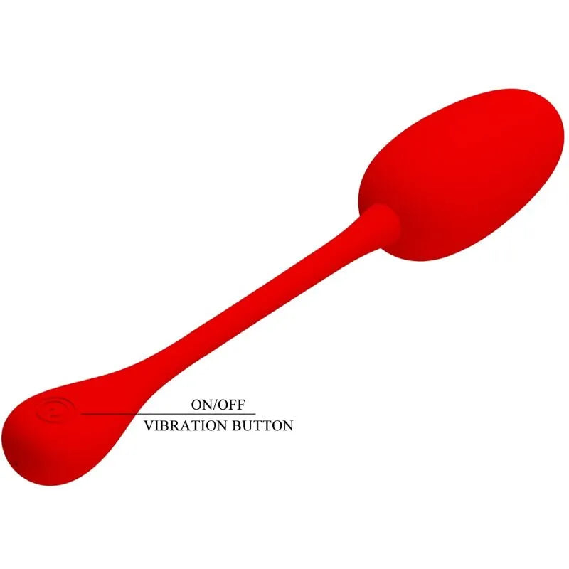 Œuf Vibrant Silicone Rouge Rechargeable 12 Fonctions