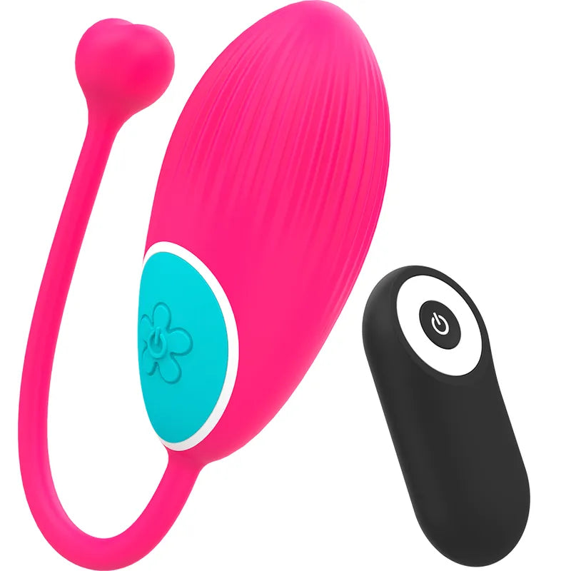 Œuf Vibrant Silicone Télécommandé Rose 10 Modes