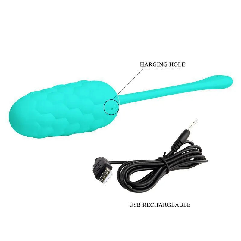 Œuf Vibrant Silicone Vert Aqua 12 Fonctions