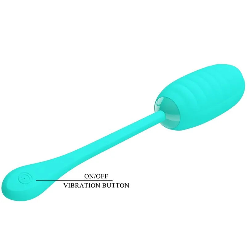 Œuf Vibrant Silicone Vert Aqua Rechargeable