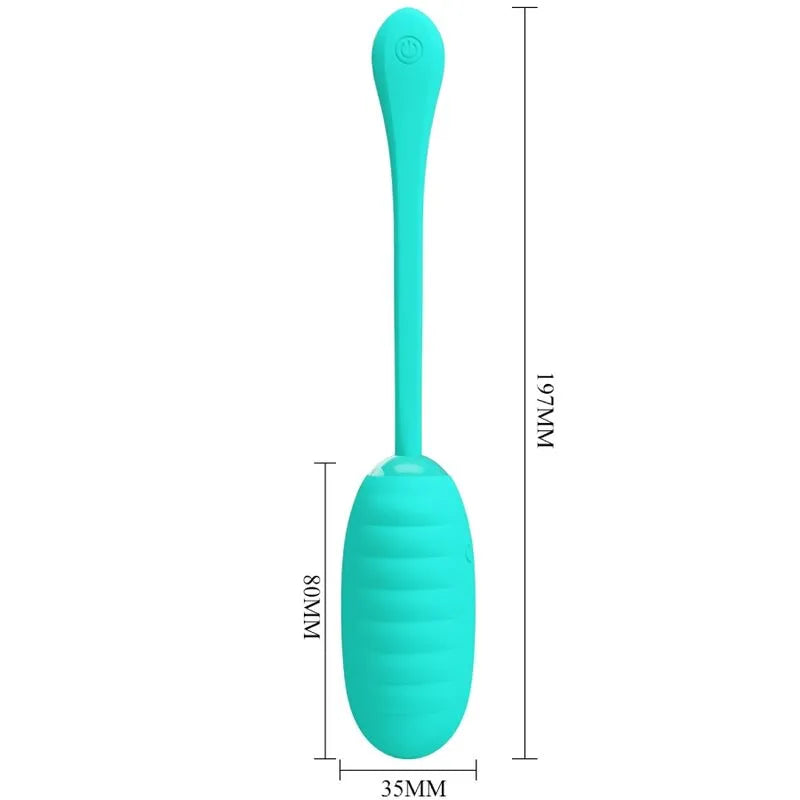 Œuf Vibrant Silicone Vert Aqua Rechargeable