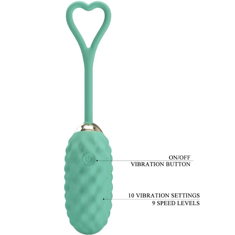 Œuf Vibrant Silicone Vert Télécommande