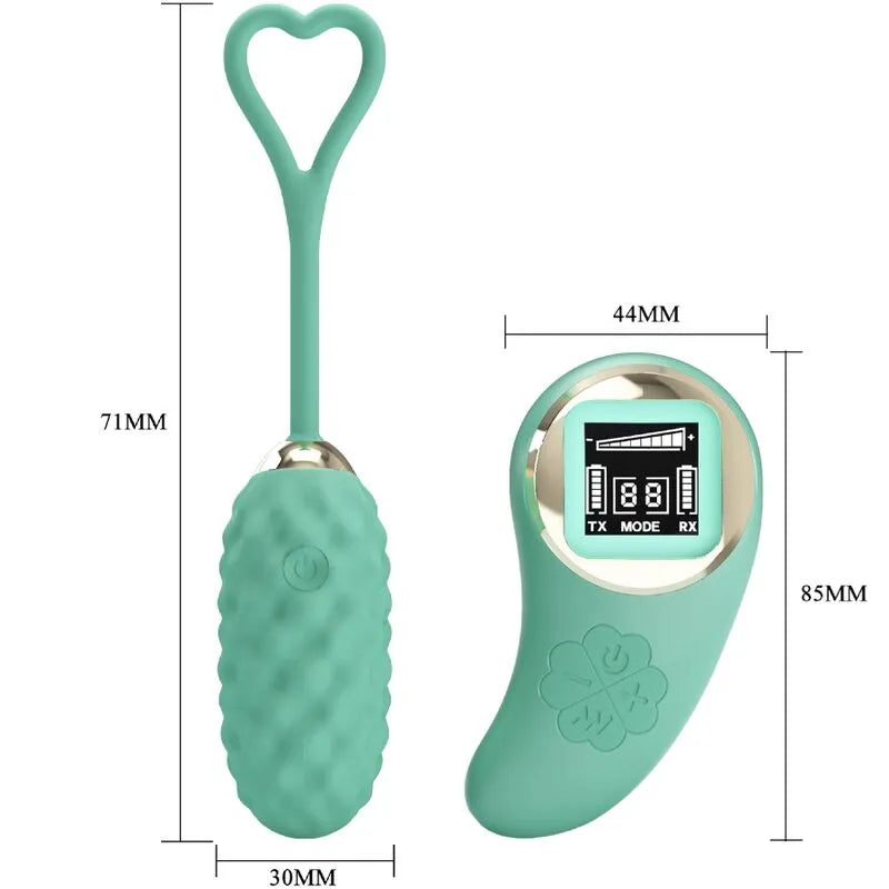 Œuf Vibrant Silicone Vert Télécommande