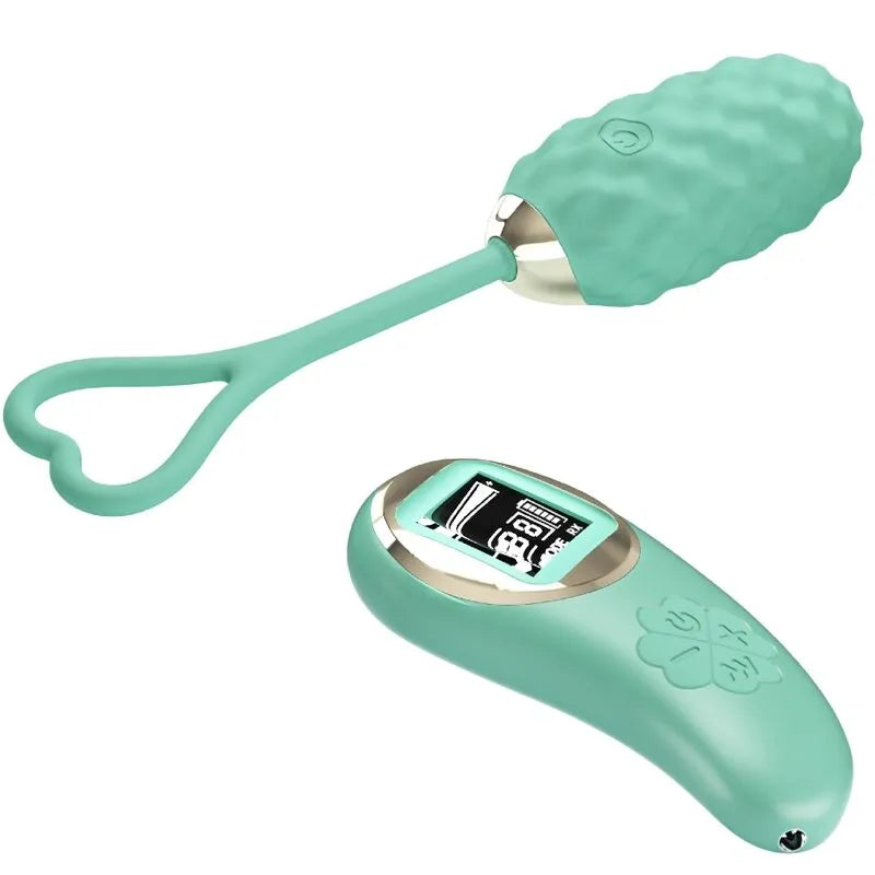 Œuf Vibrant Silicone Vert Télécommande