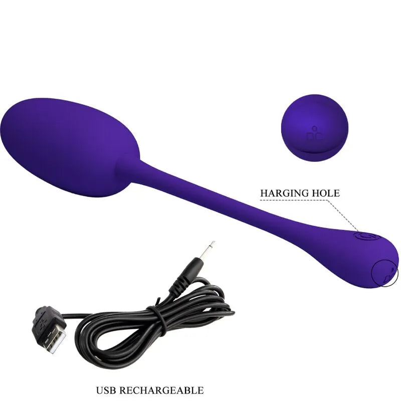 Œuf Vibrant Silicone Violet 12 Fonctions