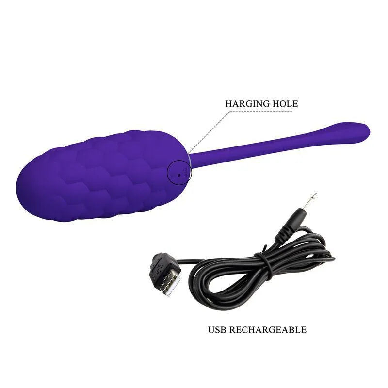 Œuf Vibrant Silicone Violet 12 Fonctions