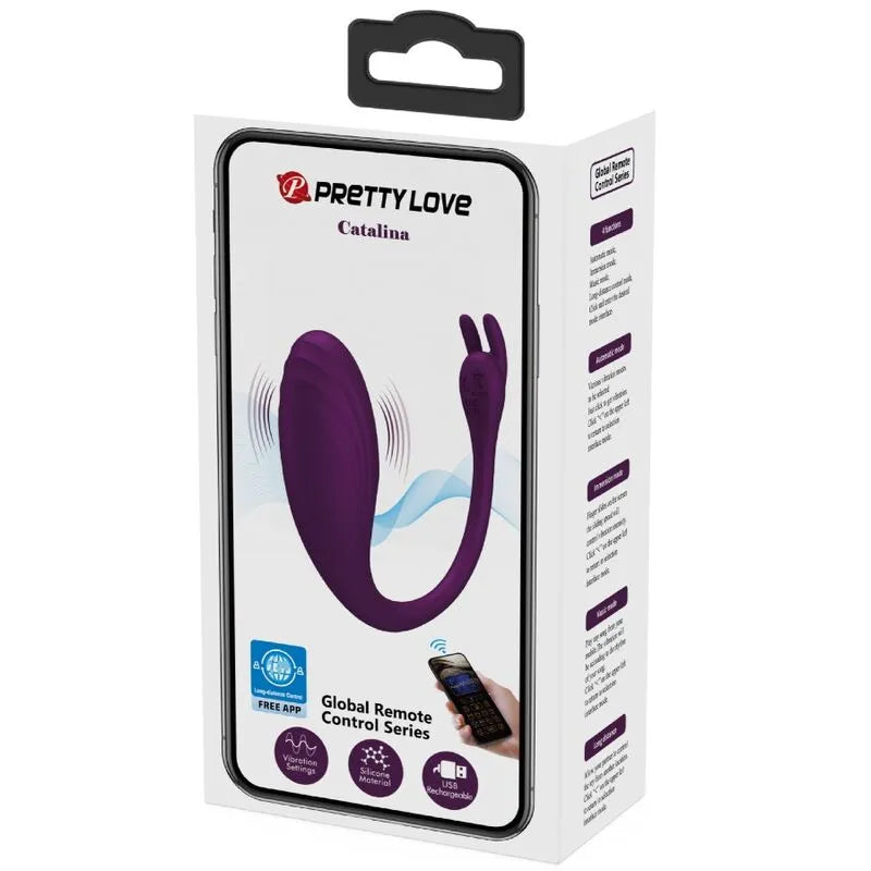 Œuf Vibrant Silicone Violet Contrôlé Par Application