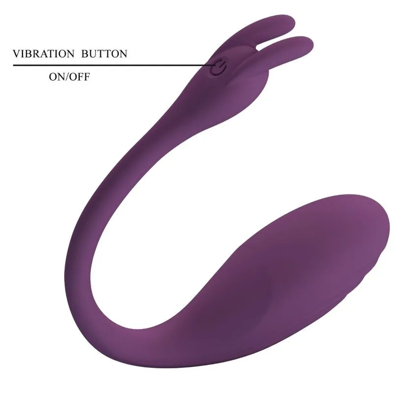 Œuf Vibrant Silicone Violet Contrôlé Par Application