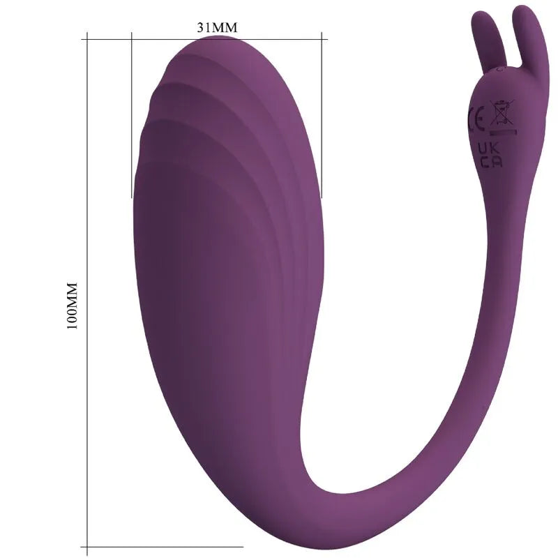 Œuf Vibrant Silicone Violet Contrôlé Par Application