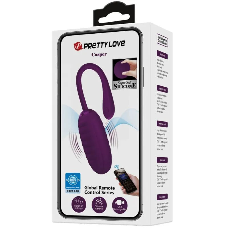 Œuf Vibrant Silicone Violet Contrôle Smartphone