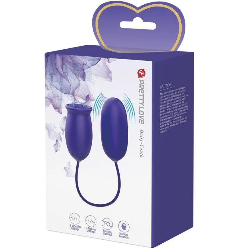 Œuf Vibrant Silicone Violet Léchage Télécommande