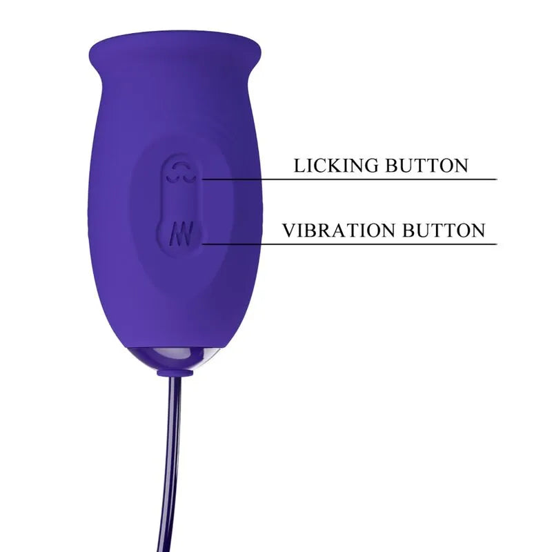 Œuf Vibrant Silicone Violet Léchage Télécommande