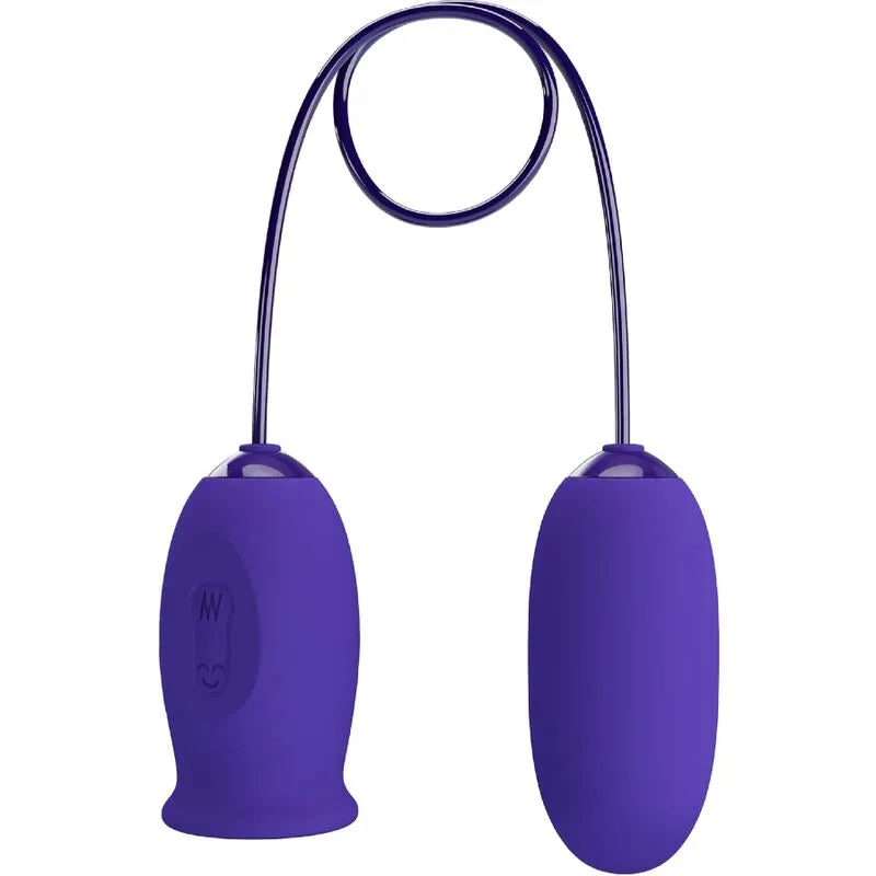 Œuf Vibrant Silicone Violet Léchage Télécommande