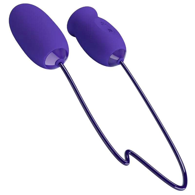Œuf Vibrant Silicone Violet Léchage Télécommande