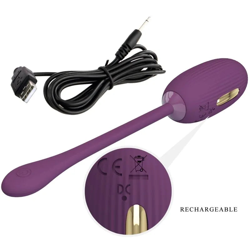 Œuf Vibrant Silicone Violet Rechargeable
