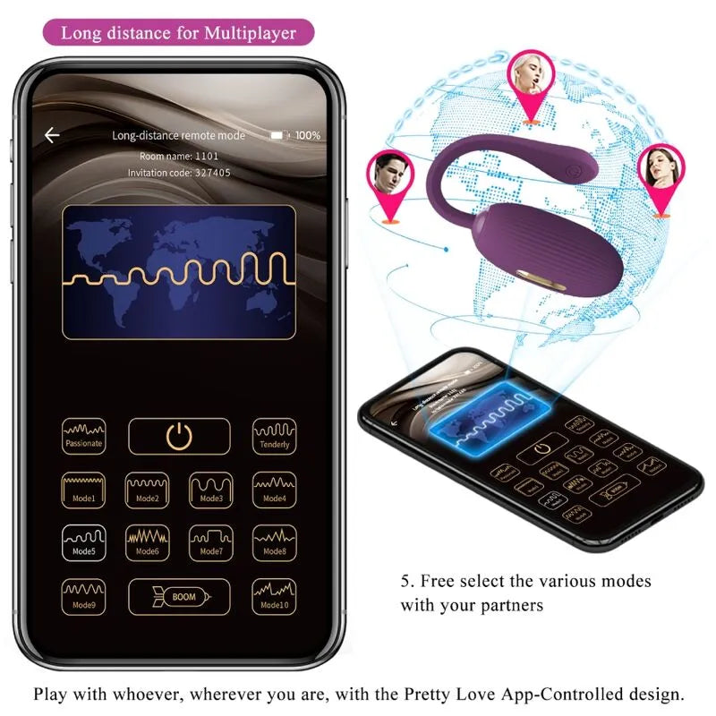 Œuf Vibrant Silicone Violet Rechargeable