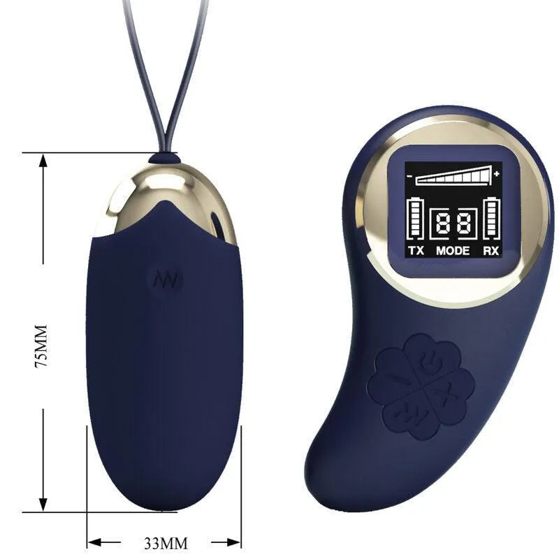 Œuf Vibrant Télécommandé Silicone Bleu