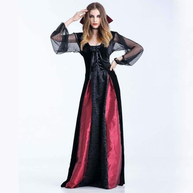 Vampire - Fancy Cosplay Vintage Aristocrat Dress Carnival Costume For Women
