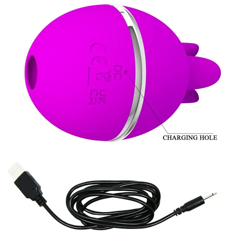 Vibromasseur Boule Pulsations Et Léchage Silicone
