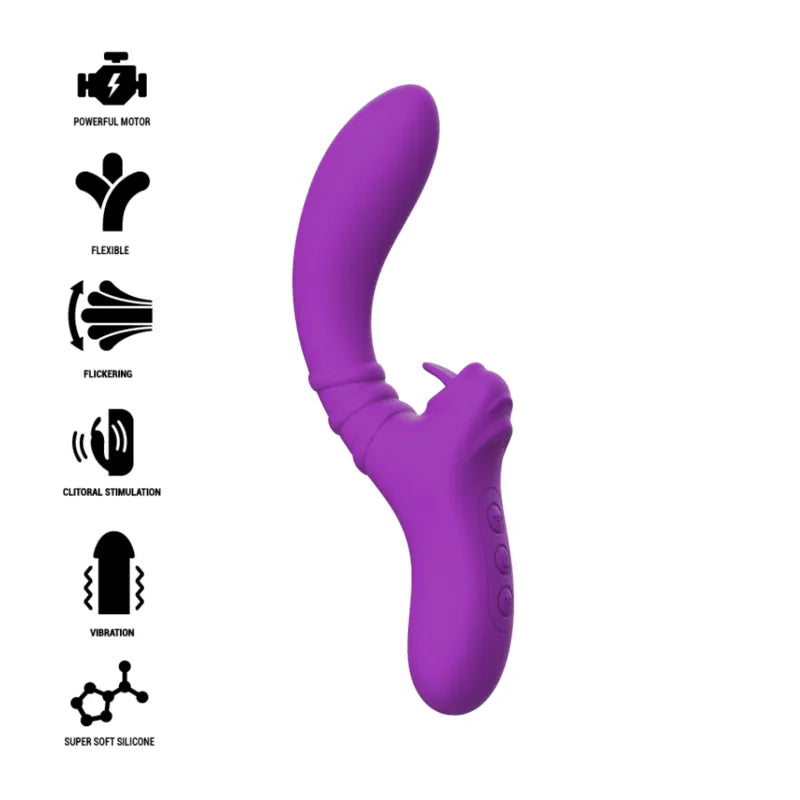 Vibromasseur Clitoris Silicone Flexible imprimé