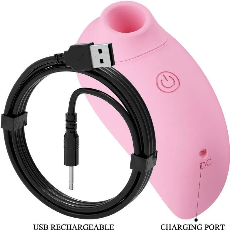 Vibromasseur Clitoridien Silicone Rose Rechargeable