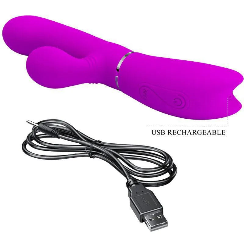 Vibromasseur Clitoridien Silicone Violet Rechargeable