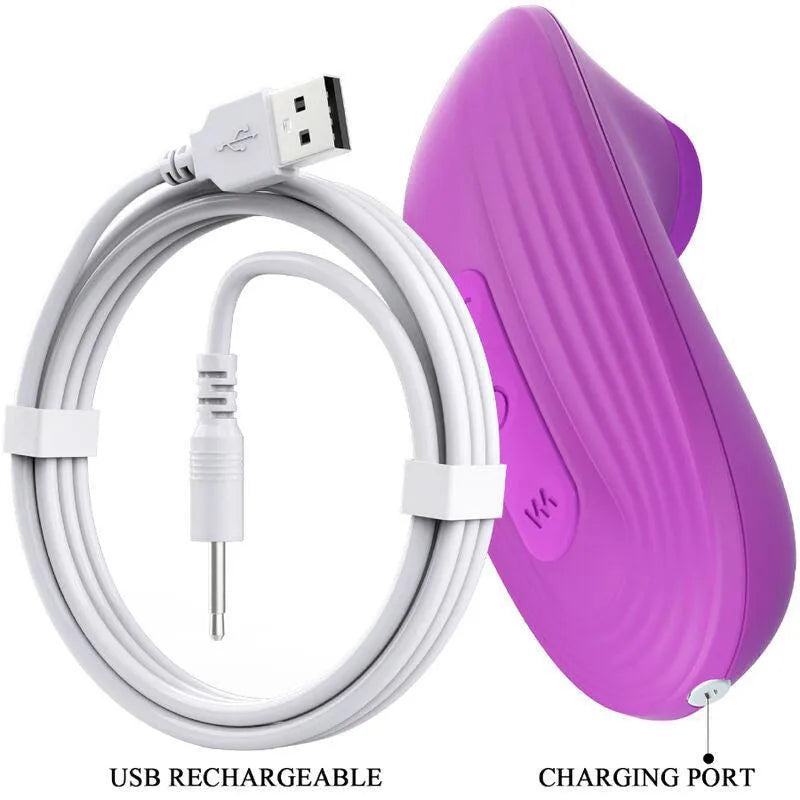 Vibromasseur Clitoridien Violet Silicone Rechargeable