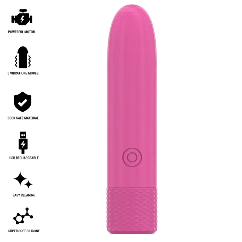 Vibromasseur Compact Silicone Puissant Rechargeable