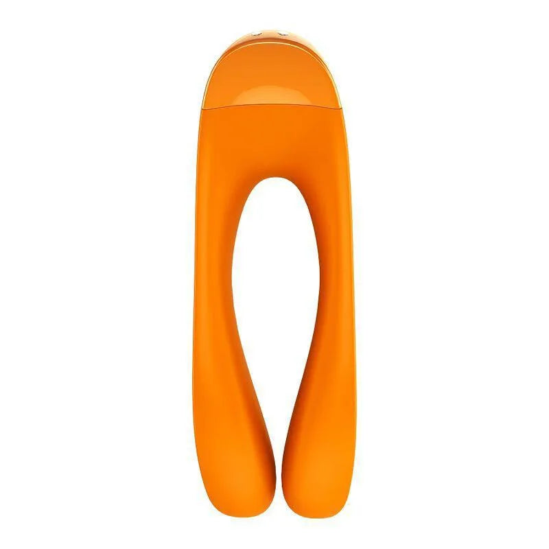 Vibromasseur Doigt Étanche Silicone Noir Orange