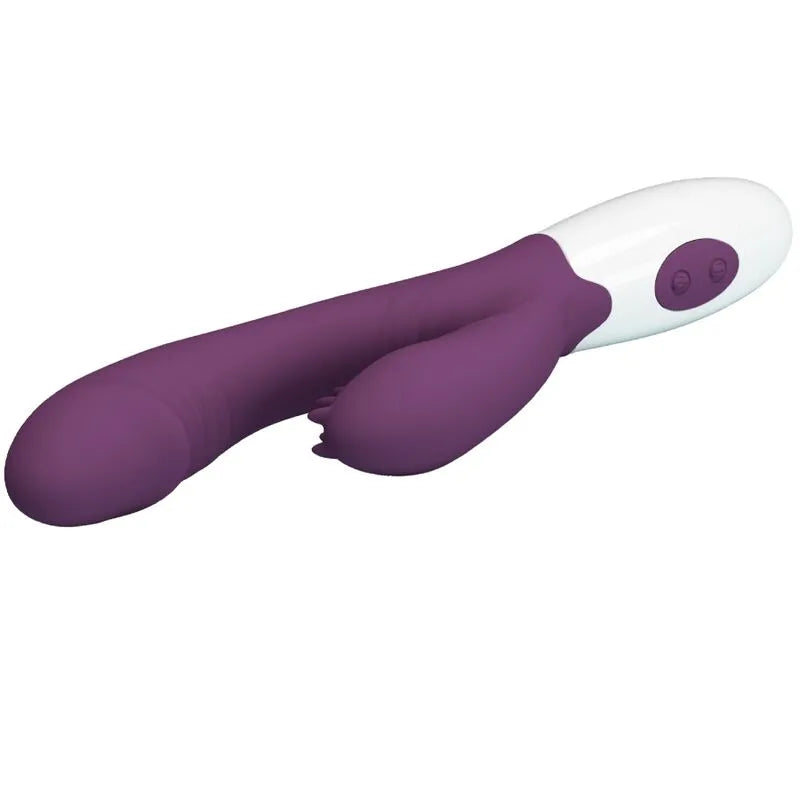 Vibromasseur Double Lapin Silicone Violet