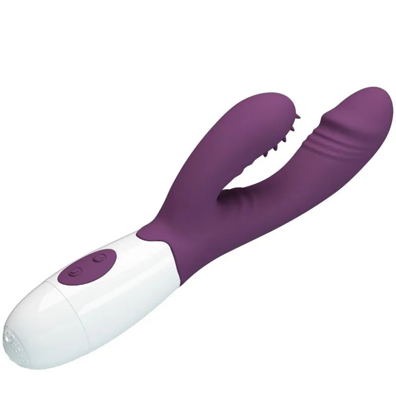 Vibromasseur Double Lapin Silicone Violet
