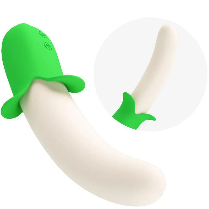 Vibromasseur En Silicone Vert Clair Rechargeable