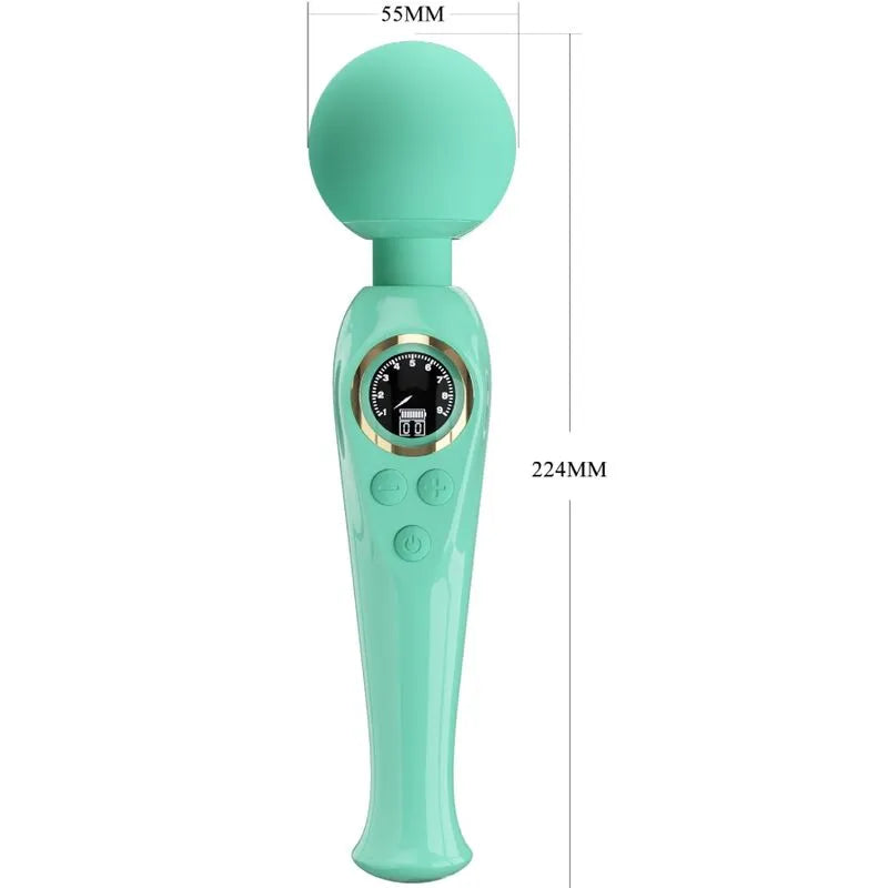 Vibromasseur En Silicone Vert Étanche Rechargeable