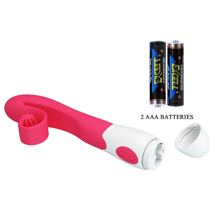 Vibromasseur Ergonomique Rose 30 Modes Silicone