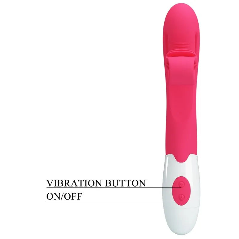 Vibromasseur Ergonomique Rose 30 Modes Silicone