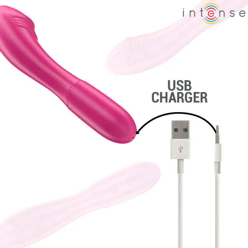 Vibromasseur Flexible Silicone Rose recouvert