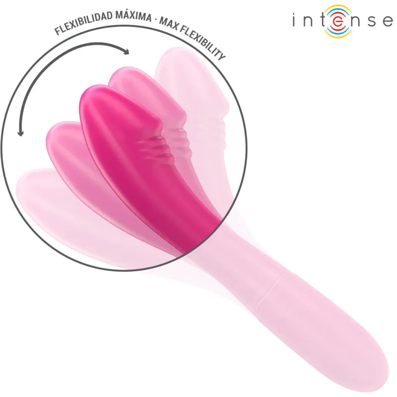 Vibromasseur Flexible Silicone Rose recouvert