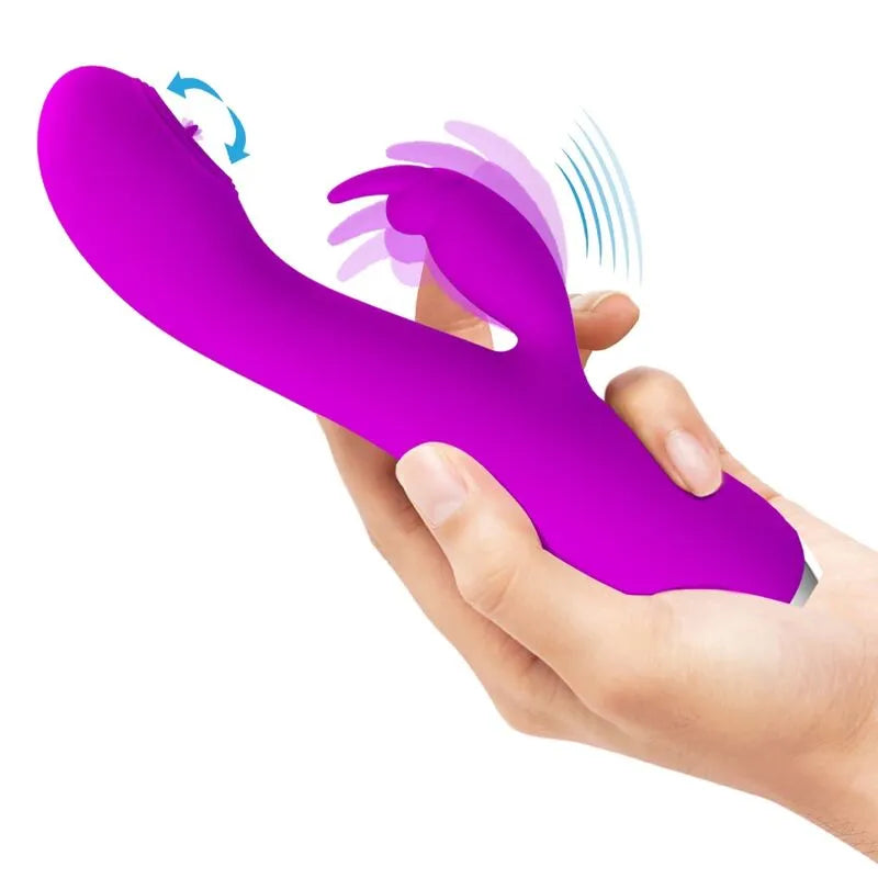 Vibromasseur Langue Silicone Violet Rechargeable