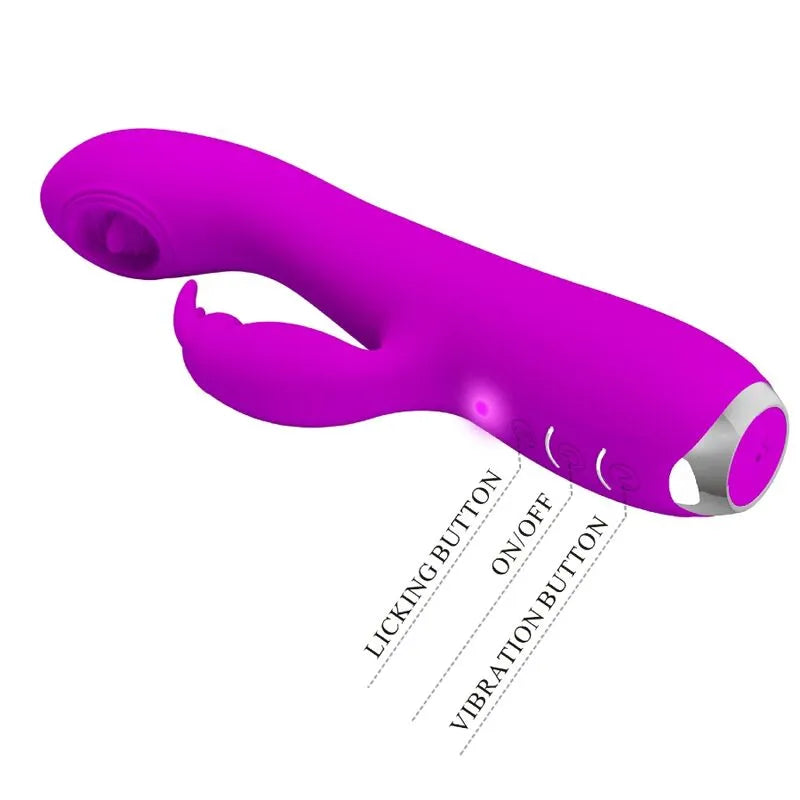 Vibromasseur Langue Silicone Violet Rechargeable