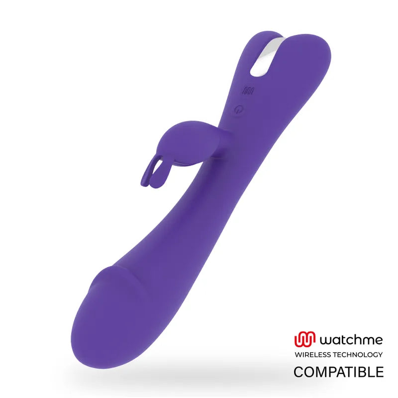 Vibromasseur Lapin Silicone Lila Waterproof