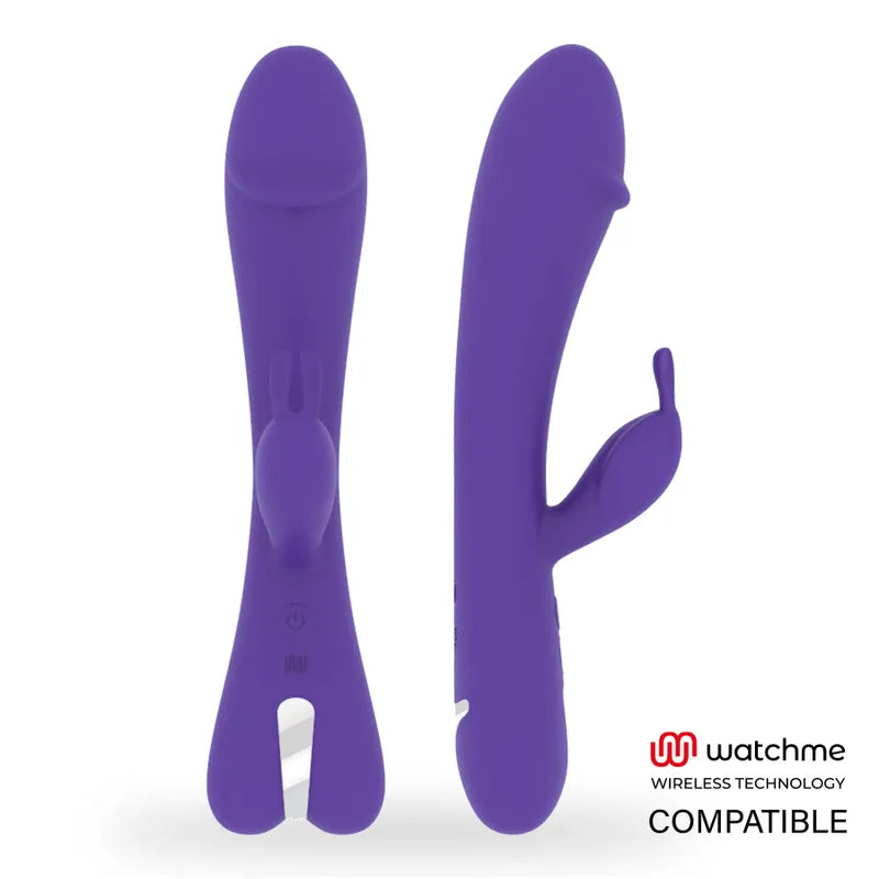 Vibromasseur Lapin Silicone Lila Waterproof